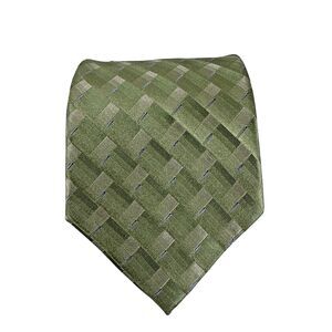 Joseph & Feiss Men's Basketweave Design Green Blue Silk Tie Suit Fashion